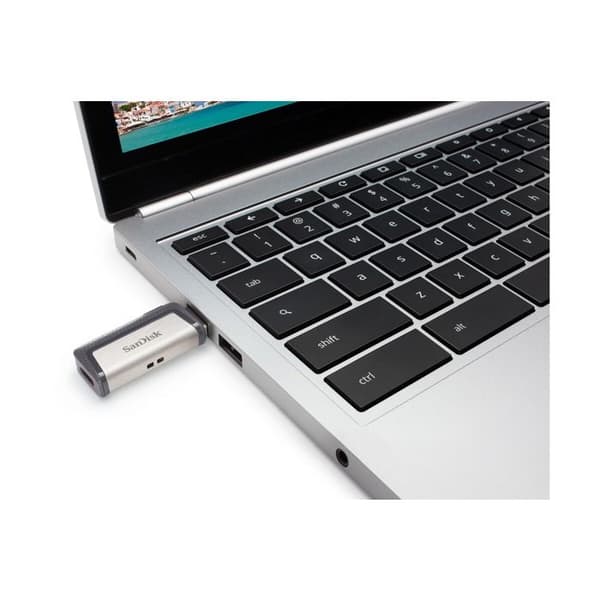 SANDISK Ultra Dual USB Flash Drive - 128GB - USB 3.1/USB-C - Grå
