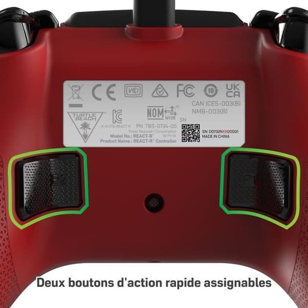 Kabelansluten spelkontroll - TURTLE BEACH - REACT-R - Röd - Xbox & Windows