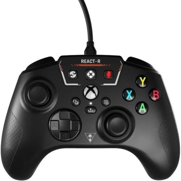 Xbox Series Xbox One Windows Wired Gamepad - Turtle Beach REACT-R - Svart
