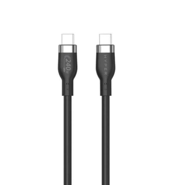USB-C laddkabel - HYPER - 1 m - Svart - Robust - Hållbar - USB 2.0