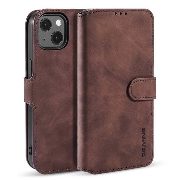 DG-Ming Wallet cover 3-kort til Apple iPhone 13 - Coffe