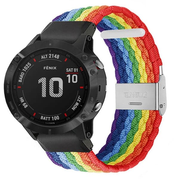 Punottu Kellon ranneke Garmin Fenix 6 - Pride