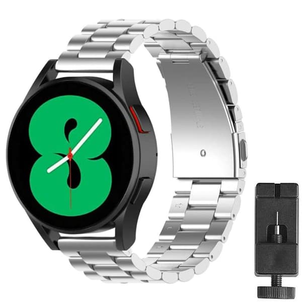 Urrem Rustfrit stÃ¥l til Samsung Galaxy Watch 4 (44mm) - SÃ¸lv