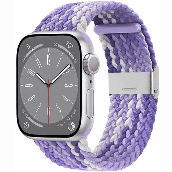 Flettet Urrem til Apple Watch 9 (45mm) - Gradient purple