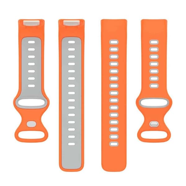 Twin Sport urrem til Fitbit Charge 6 - Orange/grÃ¥