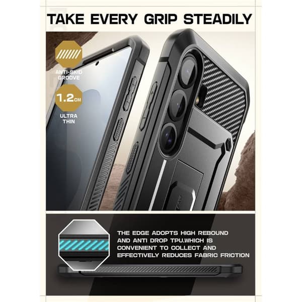 SUPCASE UB Pro deksel til Samsung Galaxy S25 FE - Svart