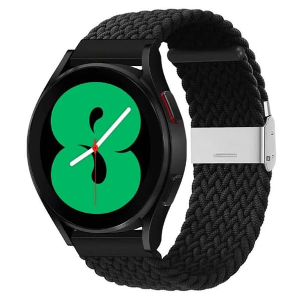 Flettet Elastisk urrem til Samsung Galaxy Watch 4 (44mm) - Sort