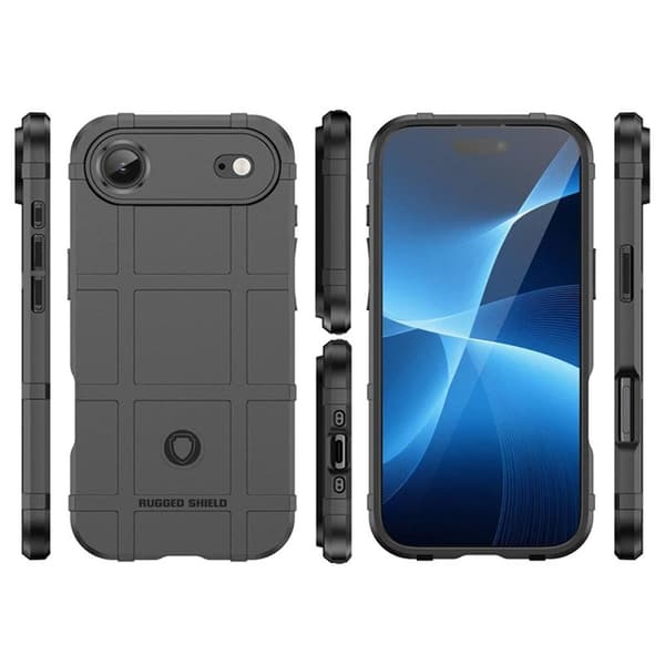 Rugged Shield kuori Apple iPhone Air - Musta