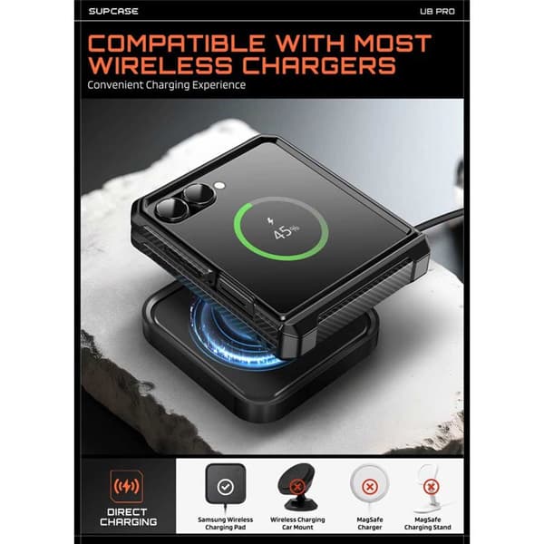 SUPCASE UB Pro deksel til Samsung Galaxy Z Flip 8 - Black