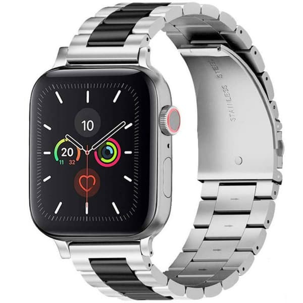 Urrem Rustfrit stÃ¥l til Apple Watch 5 (44mm) - SÃ¸lv / da