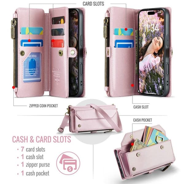 CaseMe mobildeksel C36 til Apple iPhone 17 Pro - Rosa
