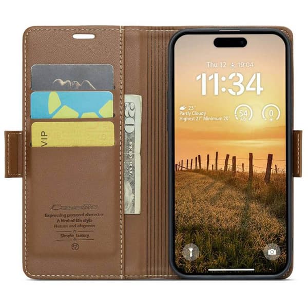 CaseMe mobilfodral 023 till Apple iPhone 17 Pro Max - Brun