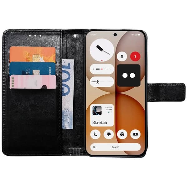 Lommebokdeksel 3-kort til Nothing Phone 4a Pro - Sort