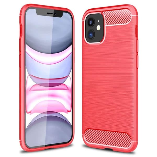 BÃ¸rstet silikondeksel til Apple iPhone 12 mini - Coral