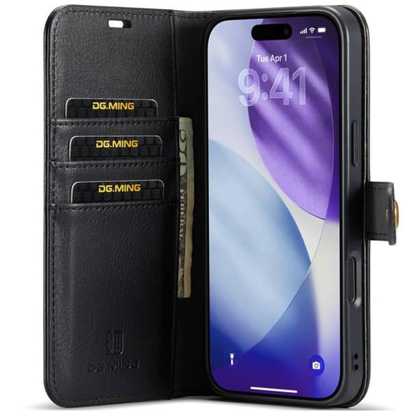 Lompakkokotelo DG-Ming 2i1 Apple iPhone 17 Pro Max - Musta