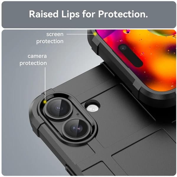 Rugged Shield skal till Apple iPhone 17 - Svart
