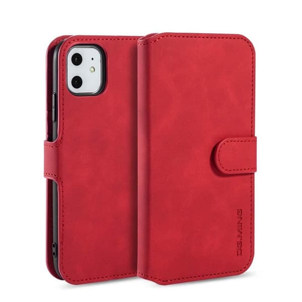 DG-Ming Wallet cover 3-kort til Apple iPhone 12 mini - Red