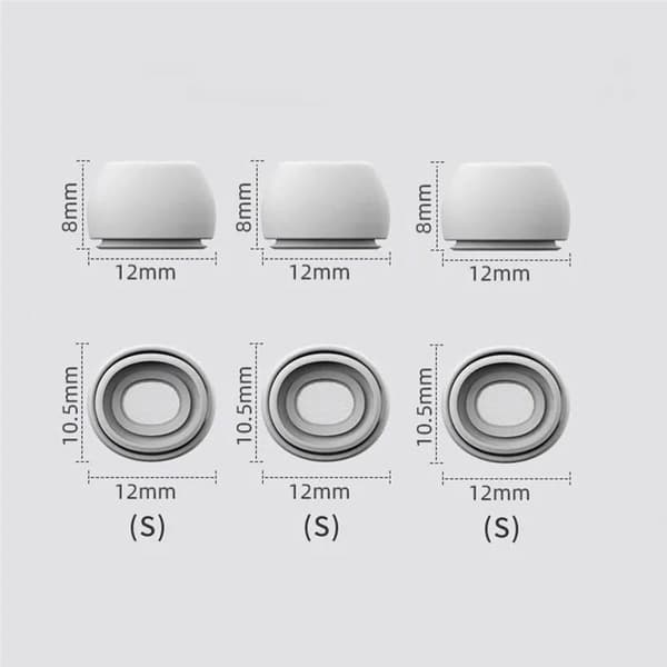 Øreputer 6-pak (S) til Apple AirPods Pro - Hvit