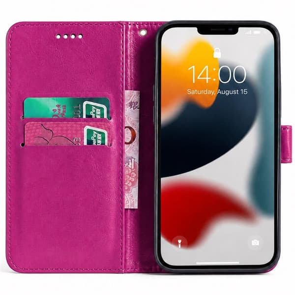 Lommebokdeksel 2-kort Apple iPhone 13 mini - Rosa