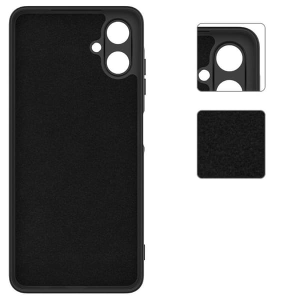 Liquid silikone cover til Samsung Galaxy A07 4G - Sort