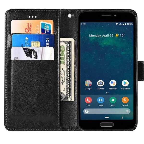 Wallet cover 3-kort til Doro 8080 - Sort
