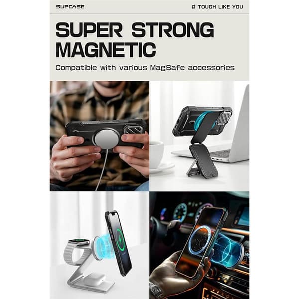 SUPCASE UB Mag XT kuori Apple iPhone 17e - Musta
