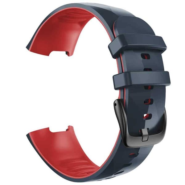 Twin Sport urrem til Fitbit Charge 4- MÃ¸rkegrÃ¥/rÃ¸d