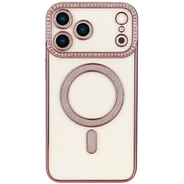 Diamond bling MagSafe deksel til Apple iPhone 17 Pro - Pink