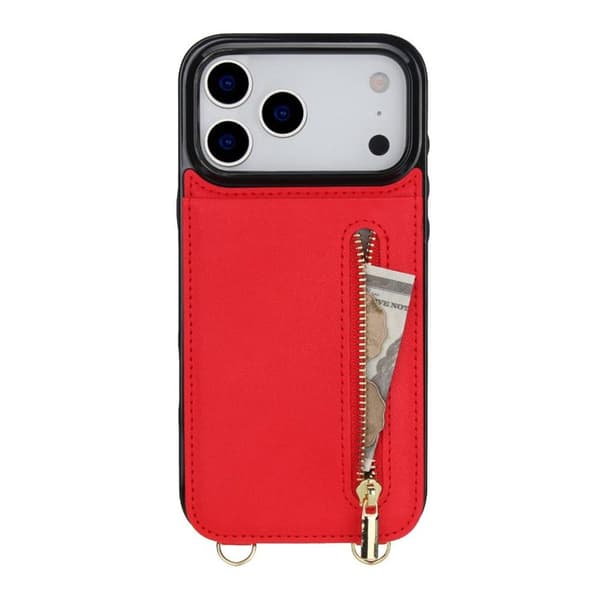 Zipper halskÃ¦de cover til Apple iPhone 17 Pro - RÃ¸d
