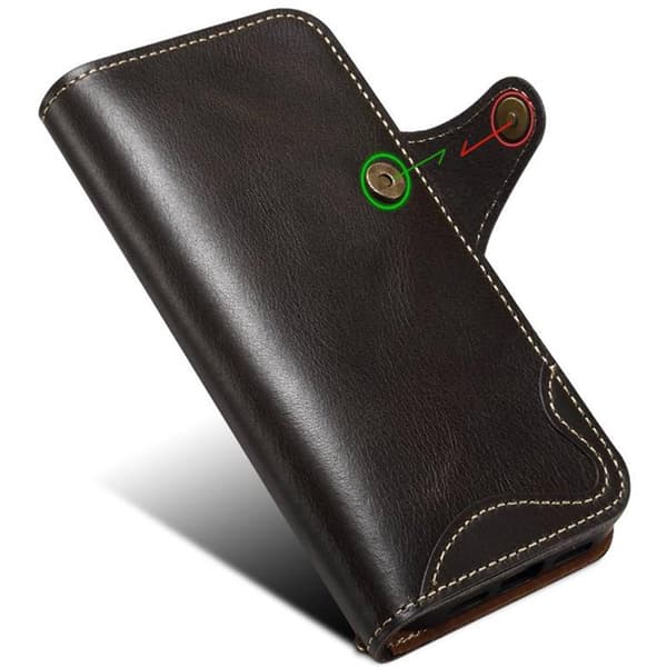 Denior lompakkokotelo nahkaa Apple iPhone 17 Pro Max - Musta