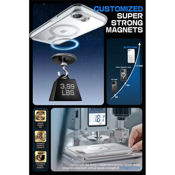 SUPCASE UB Mag skal till Apple iPhone 17e - Clear