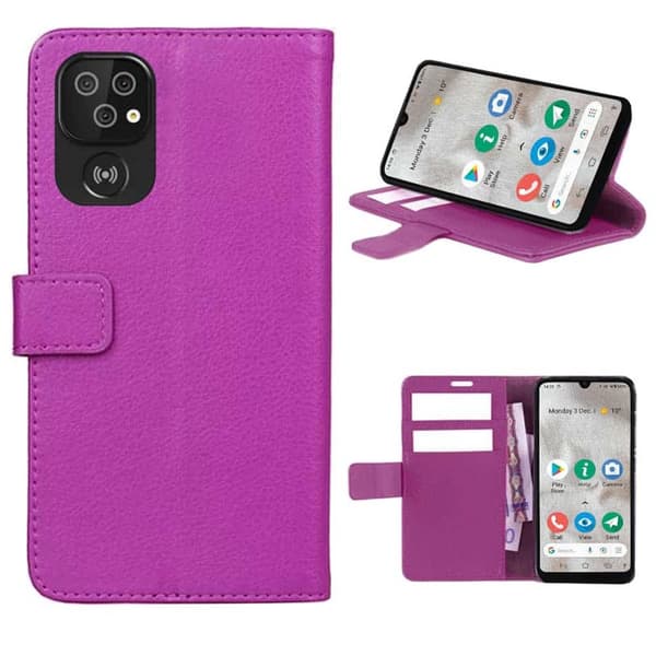 Wallet cover 2-kort til Doro 8110 - Lilla