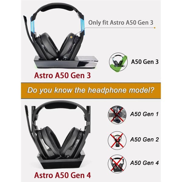 Ørepuder Gel til Logitech Astro A50 Gen 3 - Sort