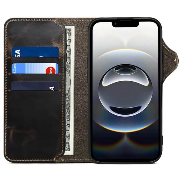 Denior mobilfodral lÃ¤der till Apple iPhone 17e - BlÃ¥