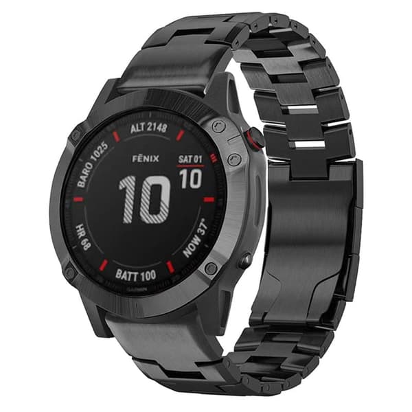 Oracle Titanium Urrem til Garmin Fenix 6X Pro - Sort