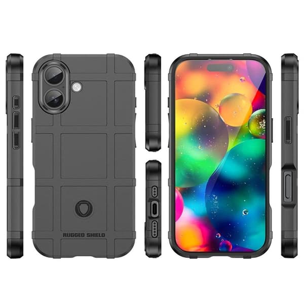 Rugged Shield skal till Apple iPhone 17 - Svart