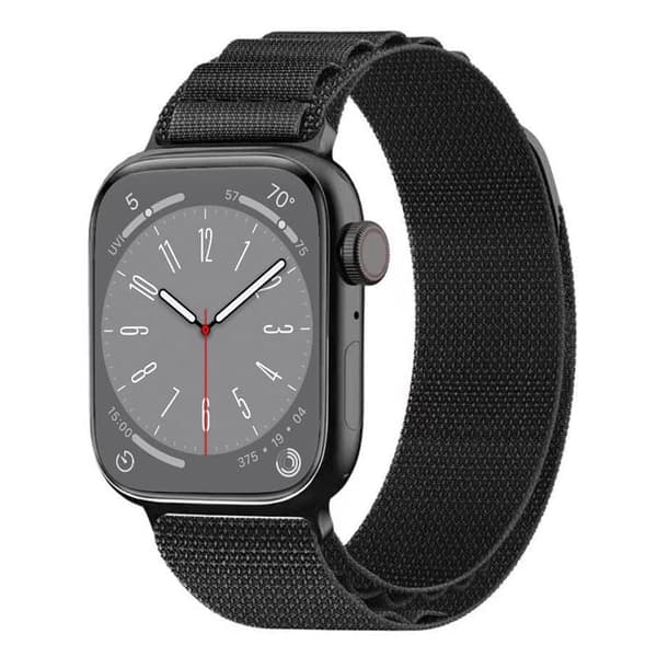 Artic nylon urrem til Apple Watch 9 (45mm) - Sort