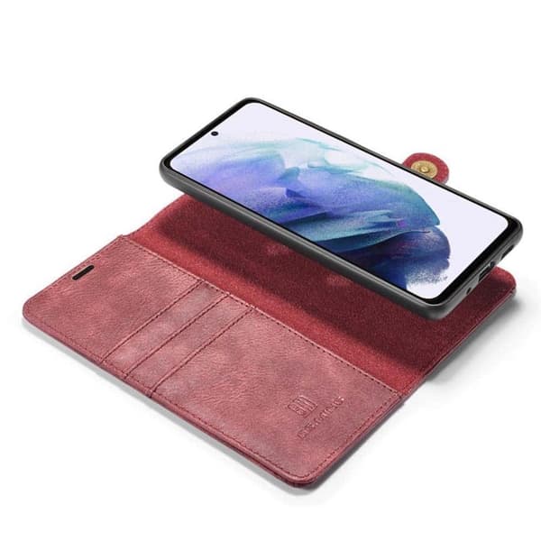 Wallet DG-Ming 2i1 til Samsung Galaxy S21 Plus - RÃ¸d
