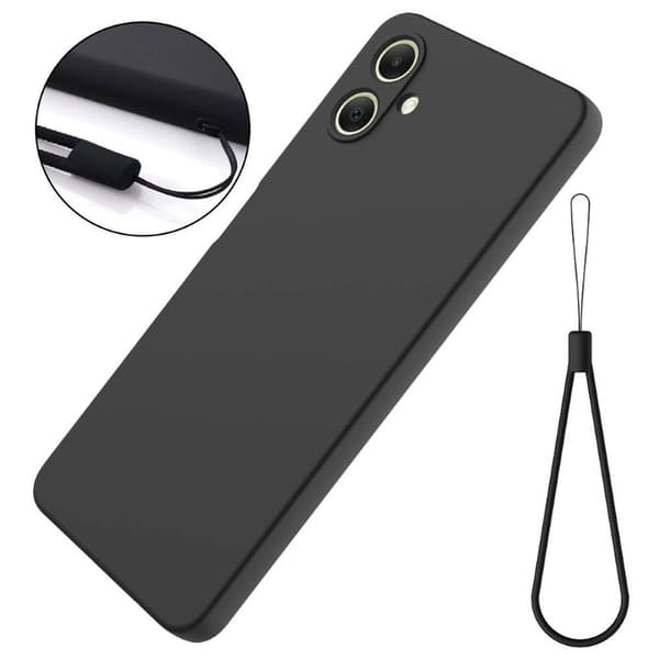 Liquid silikone cover til Samsung Galaxy A07 4G - Sort