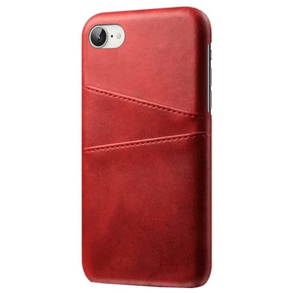 Retro kuori korttipaikoilla Apple iPhone 17e - Punainen