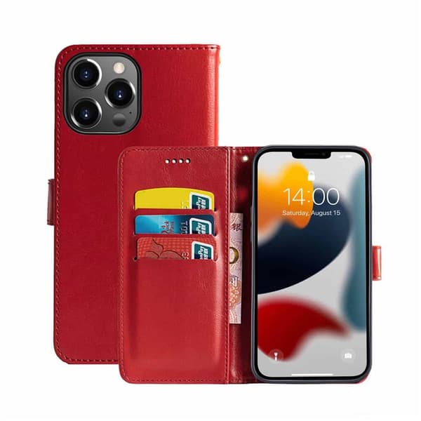 Wallet cover 3-kort til Apple iPhone 13 Pro Max - RÃ¸d