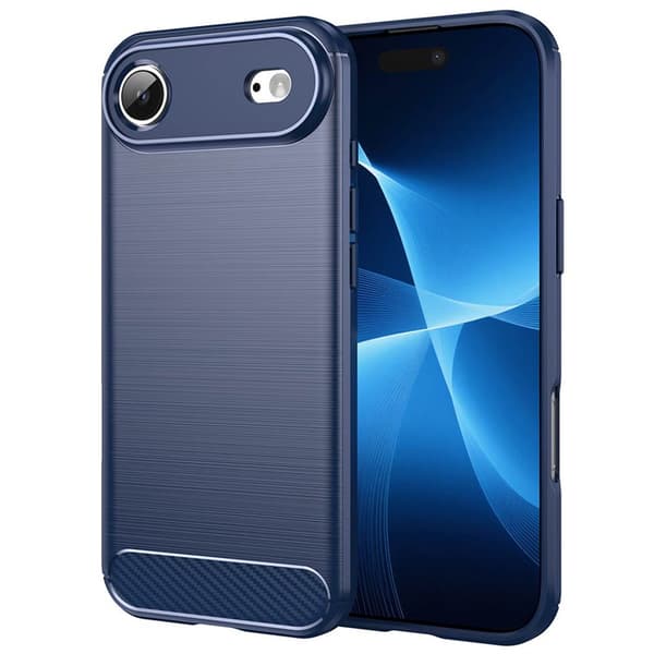 Børstet silikone cover til Apple iPhone Air - Blå
