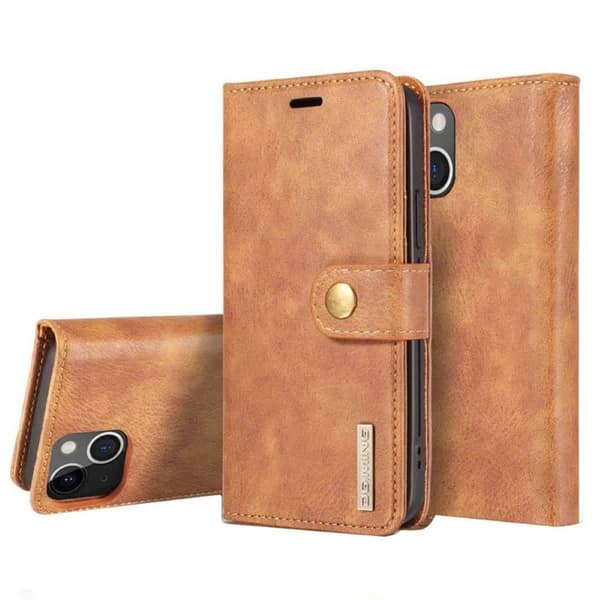 Wallet DG-Ming 2i1 til Apple iPhone 13 - Brun