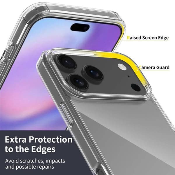 TPU+Acrylic deksel til Apple iPhone 17 Pro - Clear