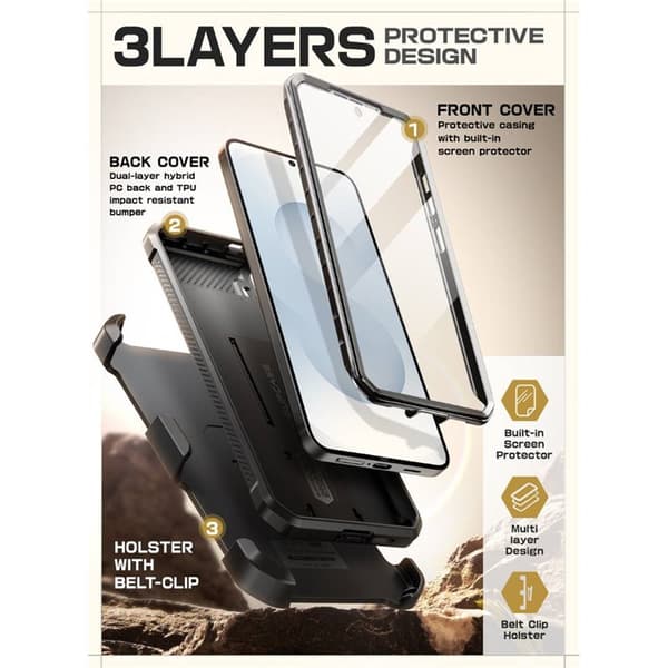SUPCASE UB Pro deksel til Samsung Galaxy S25 FE - Svart
