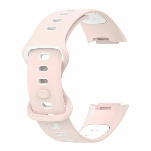 Twin Sport urrem til Fitbit Charge 6 - Lyserød/hvid