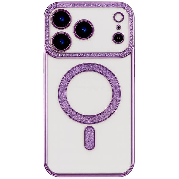 Diamond bling MagSafe deksel til Apple iPhone 17 Pro Max - Purpl