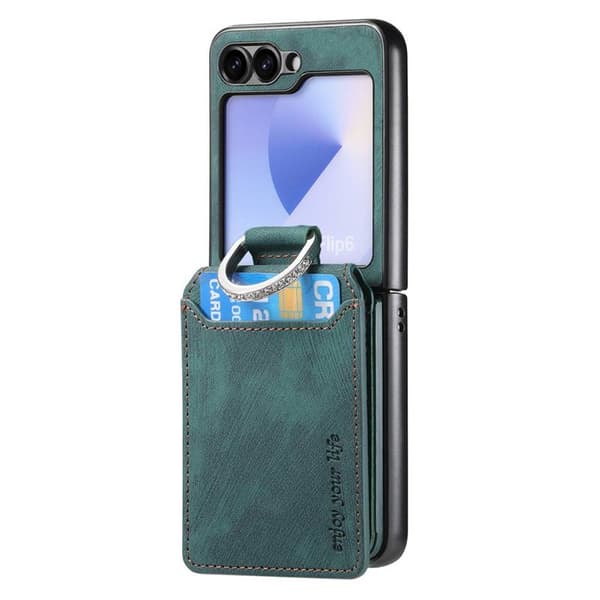 Retro ring deksel til Samsung Galaxy Z Flip 8 - Forest green