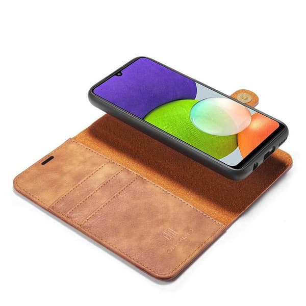 Wallet DG-Ming 2i1 til Samsung Galaxy A22 4G - Brun