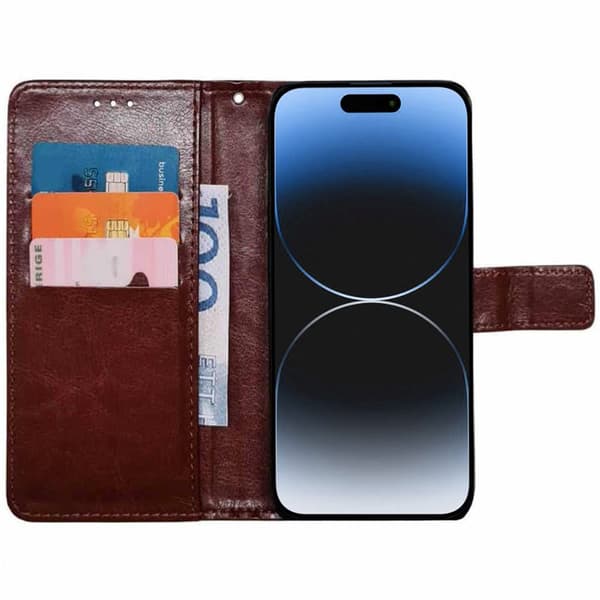 Lommebokdeksel 3-kort til Apple iPhone 17 Pro - Brun